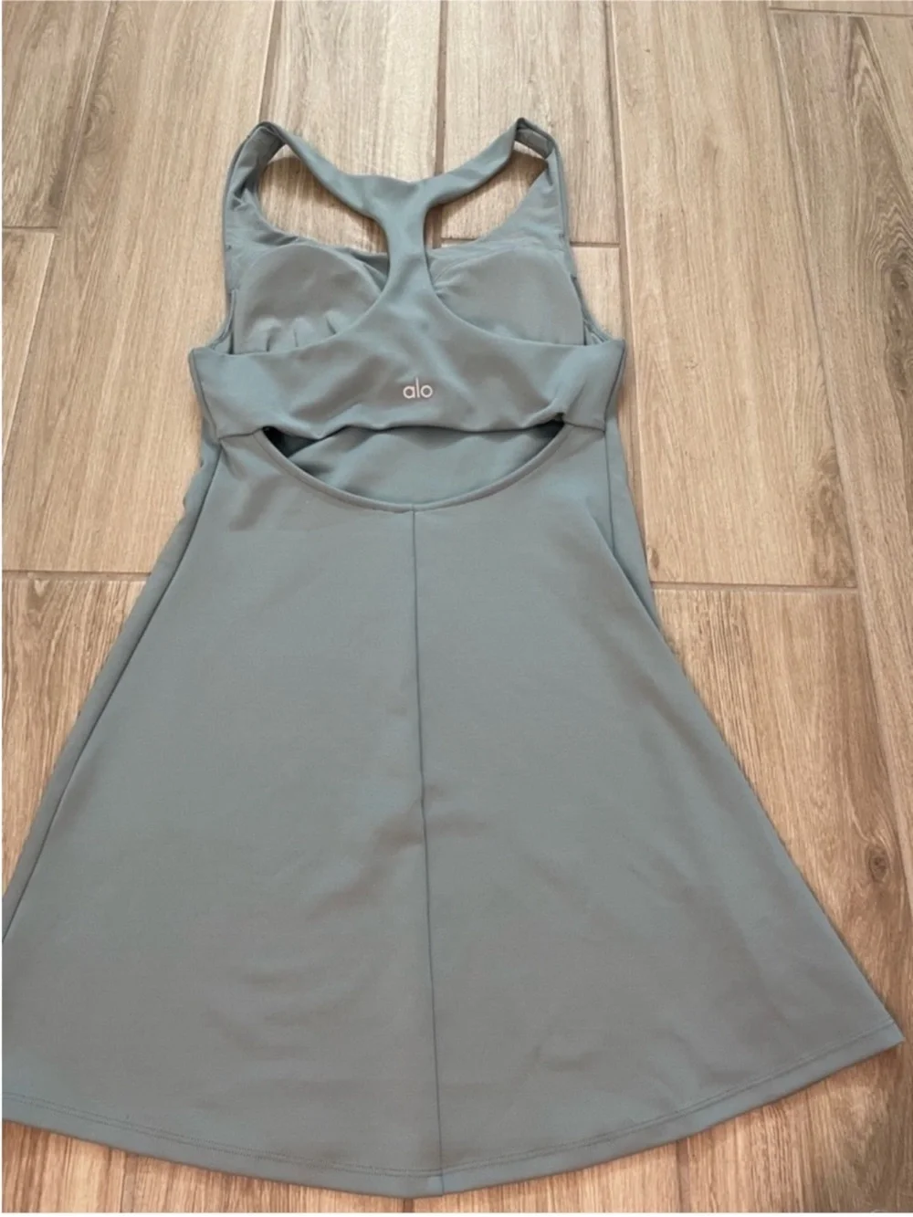 Alo Yoga Airlift Fly Dress Tennis Cutout Cosmic Grey Blue Sz S 4-6 W8155R